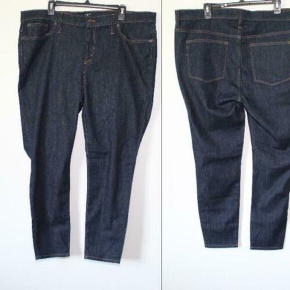 J. Crew 8" Mid Rise Skinny Jeans Stretch Dark C9176 Women's Plus Size 35 H13082 - Picture 11 of 11